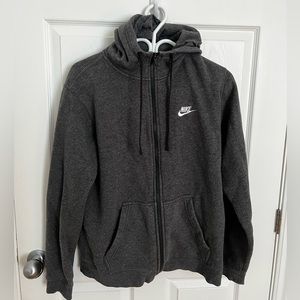Gray Nike zip up